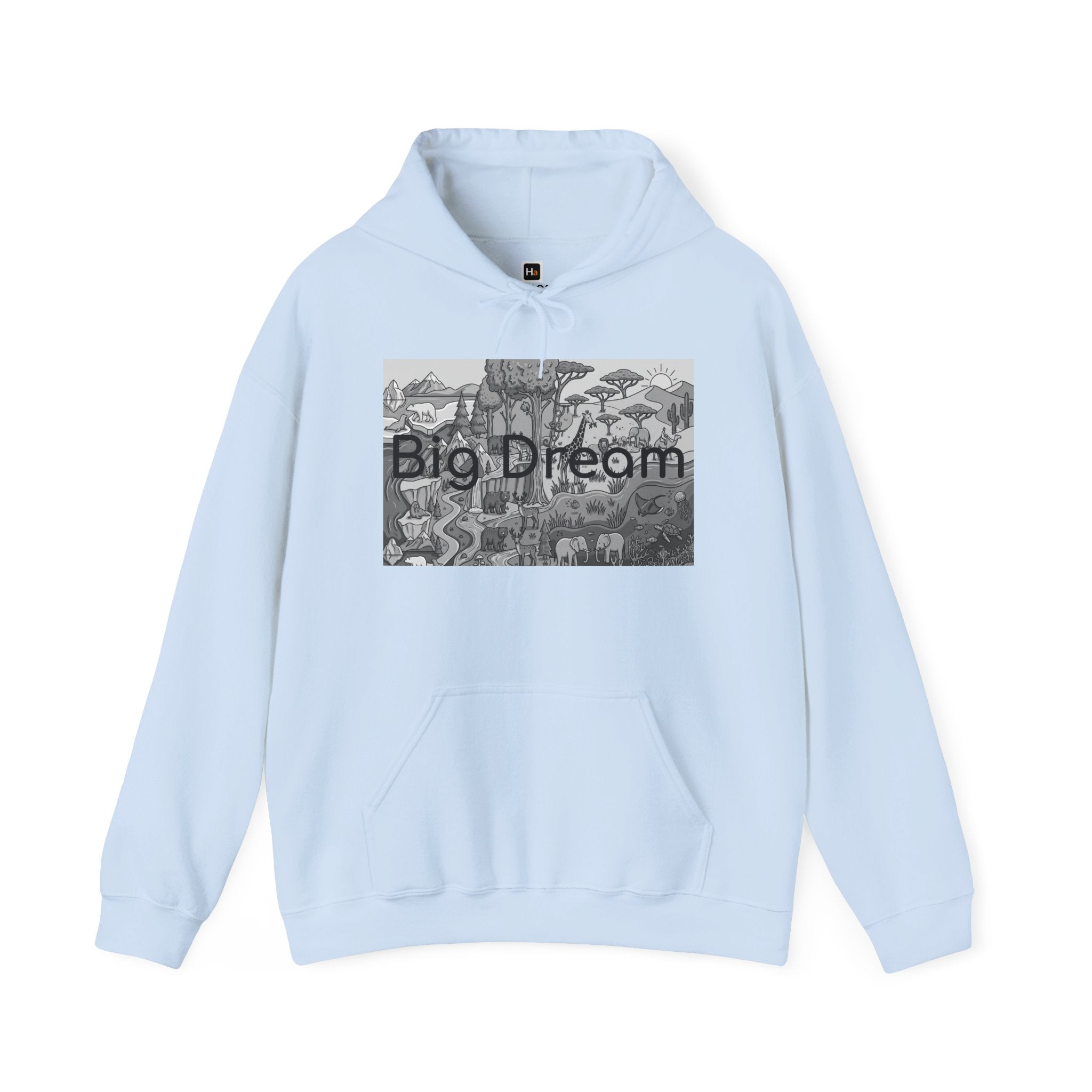 Hoodie — 'Big Dream' Graphic Hoodie with Whimsical Collage Design