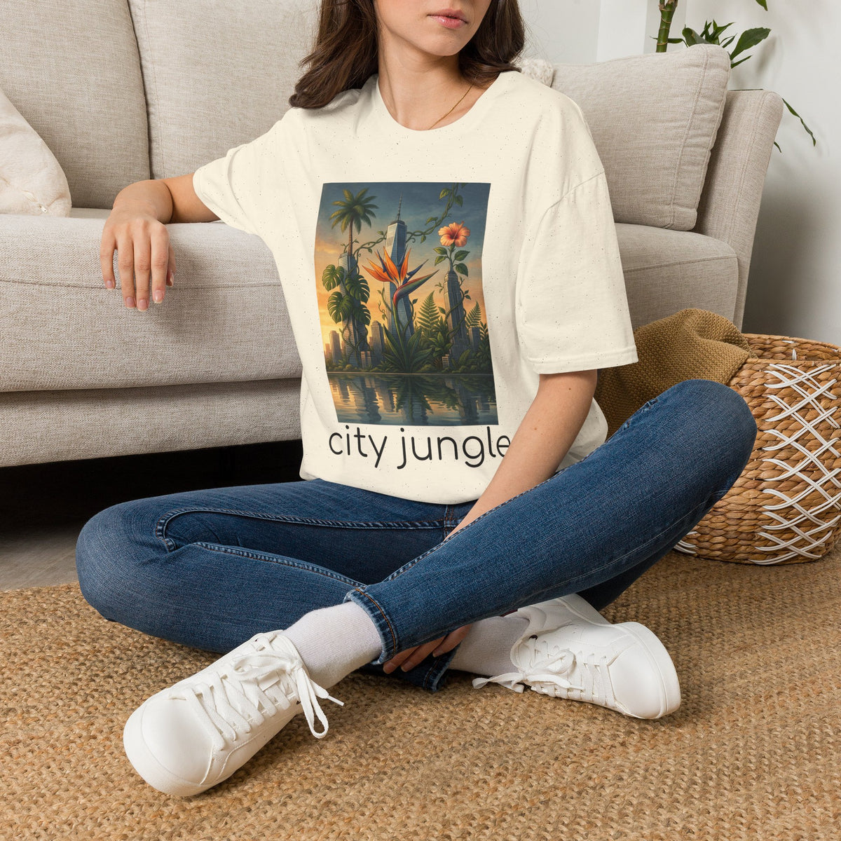 City Jungle T-Shirt — Tropical Botanical Skate-Inspired Tee
