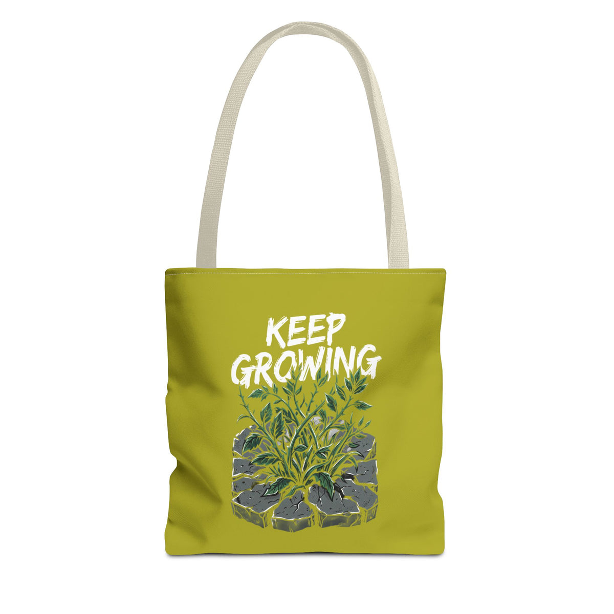 Tote Bag - Resilient Sprout Botanical Tote (Plant Growing Through Rock)