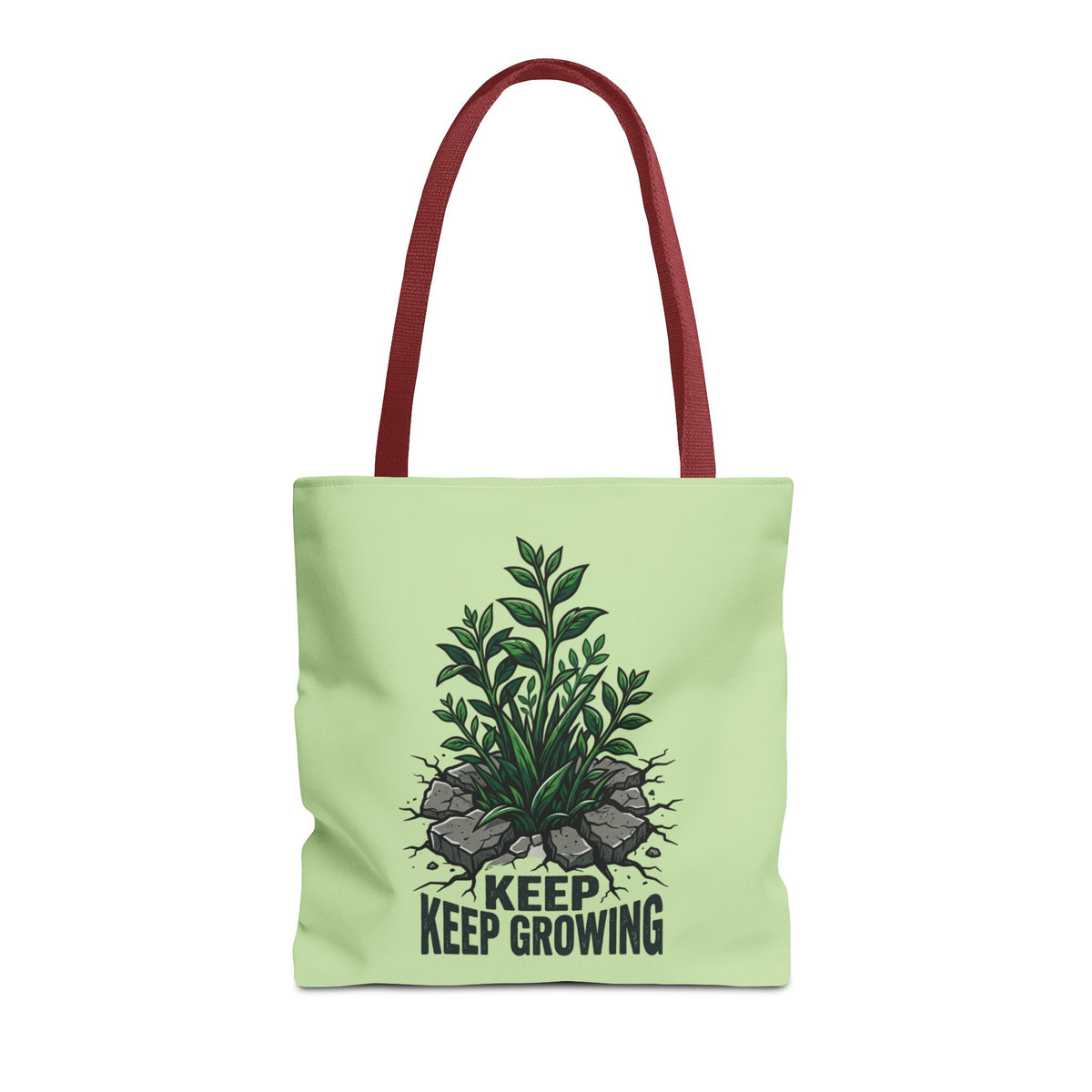 Keep Growing Plant Tote Bag — Inspirational Garden Canvas Tote