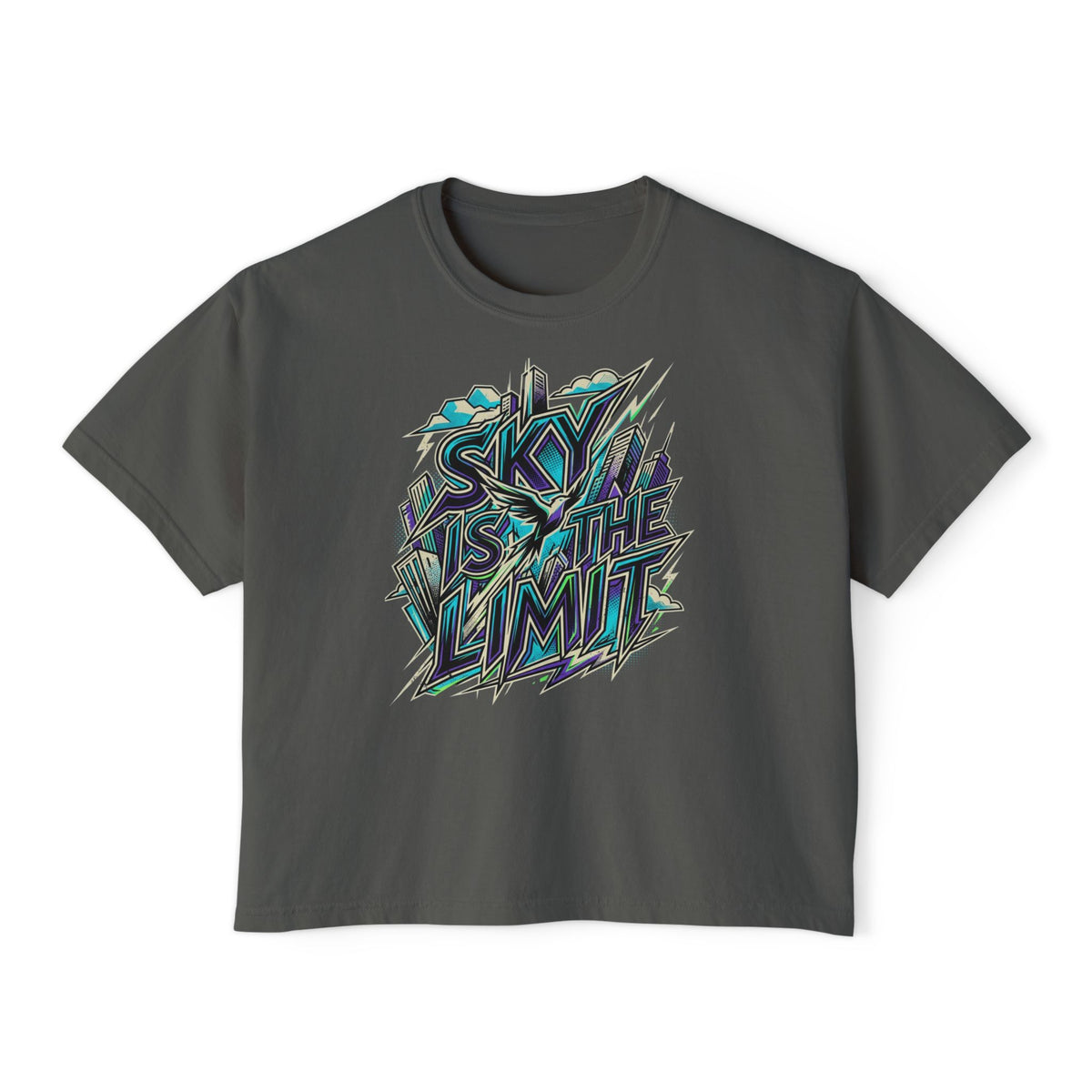 Sky Is The Limit Graphic Tee — Women's Boxy Inspirational T‑Shirt