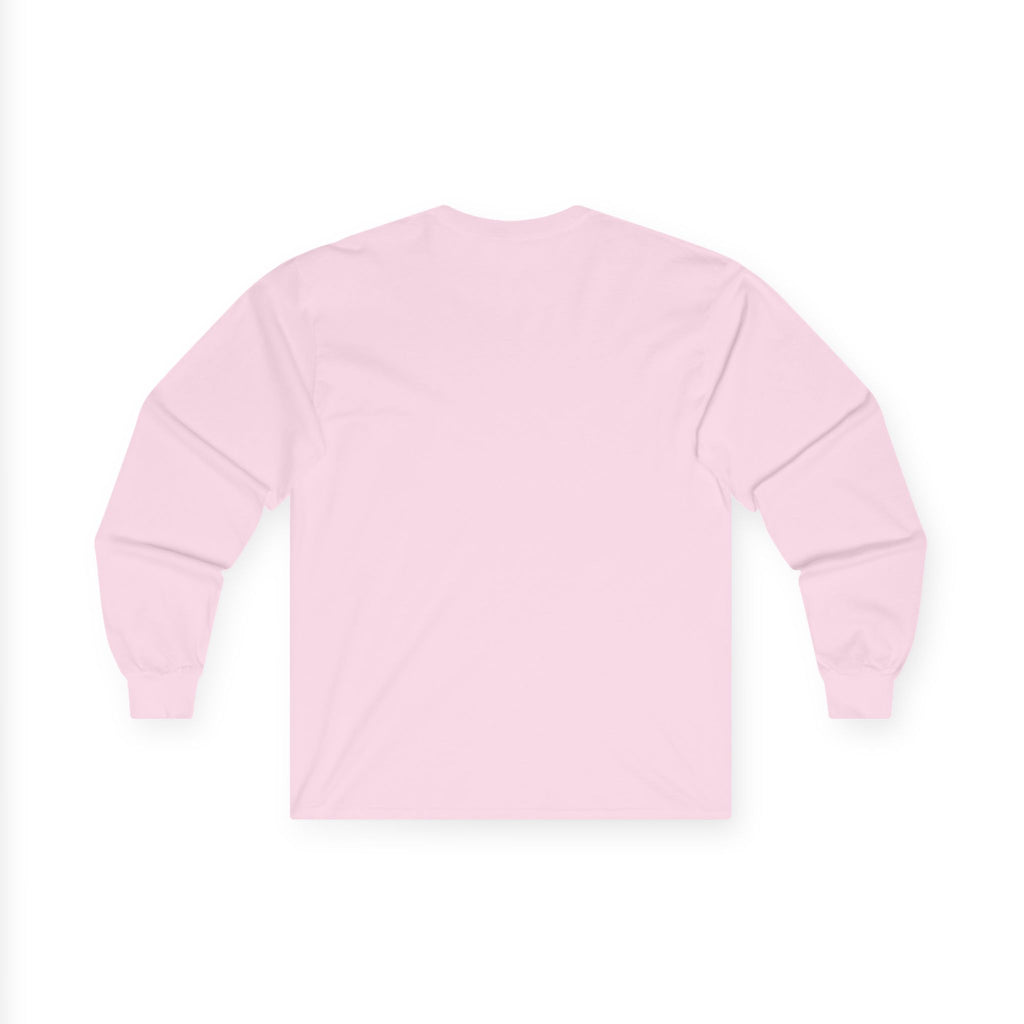 Long Sleeve Tee — "The World Awaits You" Retro Space Explorer Graphic