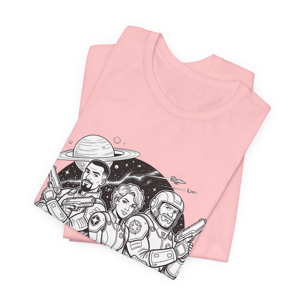 The World Awaits You Tee — Retro Space Crew Graphic T‑Shirt