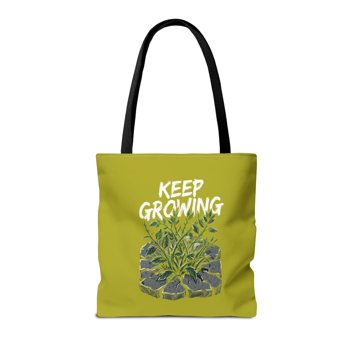 Tote Bag - Resilient Sprout Botanical Tote (Plant Growing Through Rock)