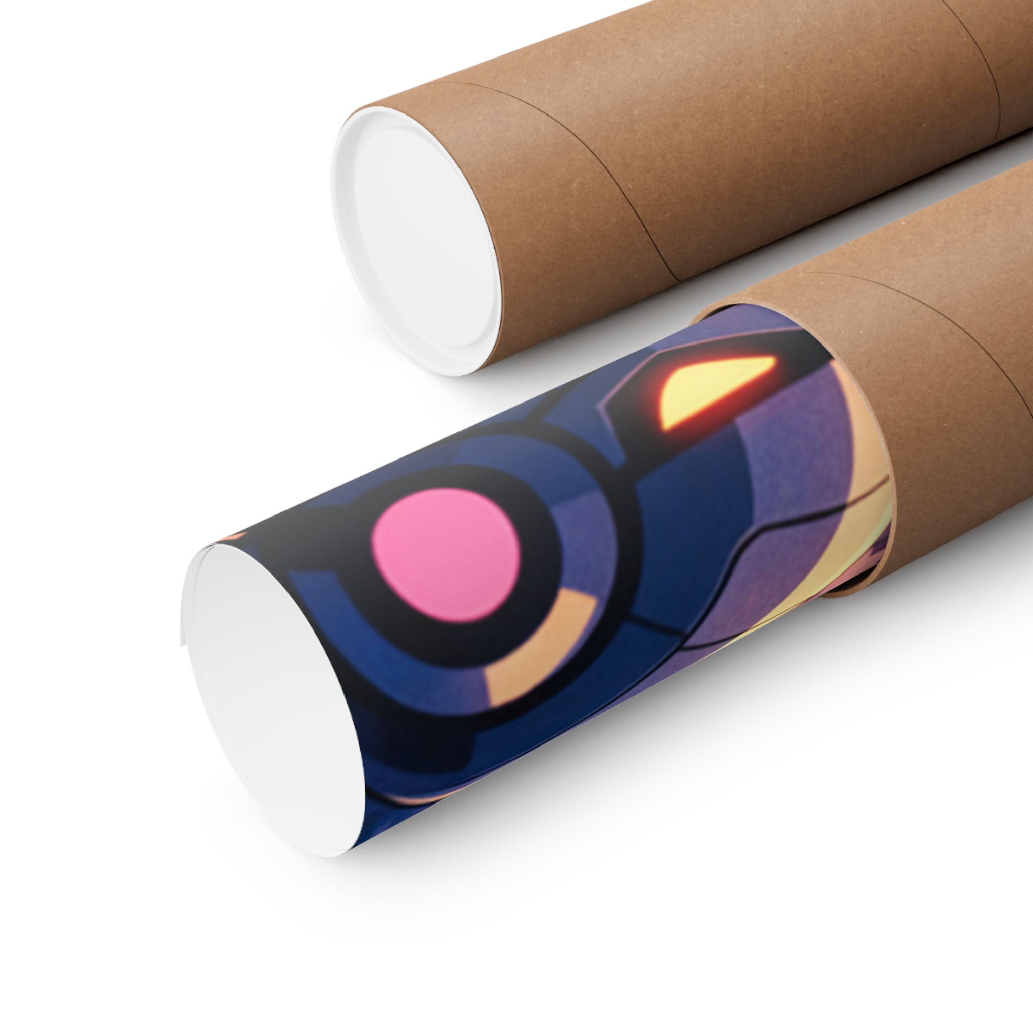 Cyber Sunset Poster 2 — Retro Futuristic Soldier Matte Vertical Print