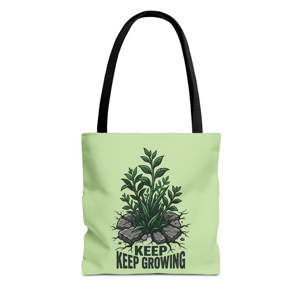 Keep Growing Plant Tote Bag — Inspirational Garden Canvas Tote