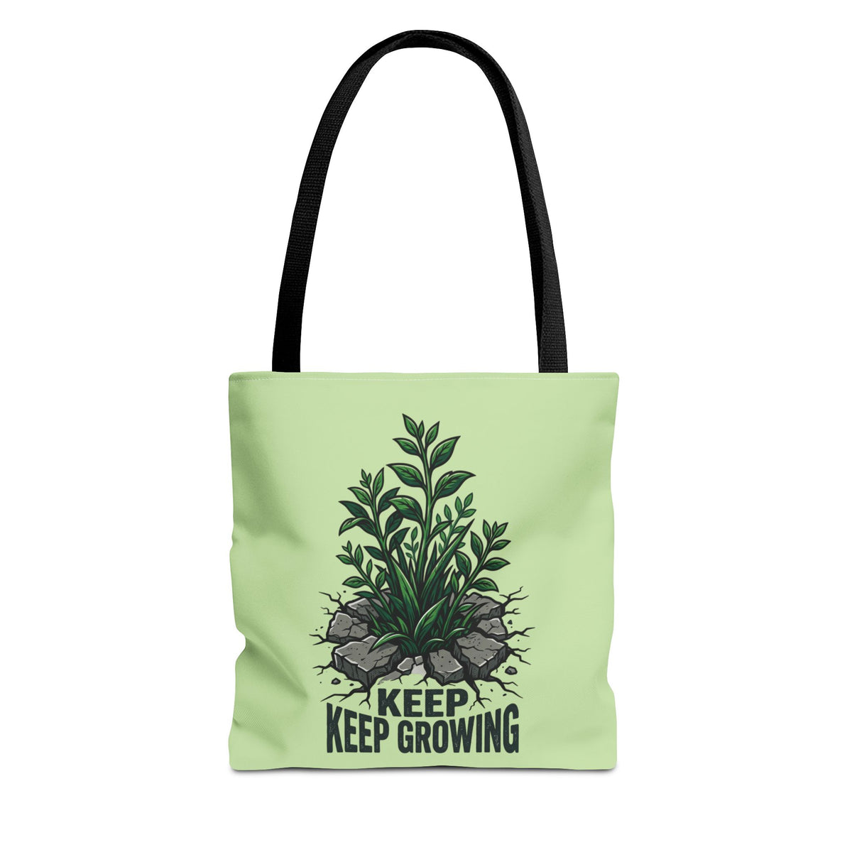 Keep Growing Plant Tote Bag — Inspirational Garden Canvas Tote