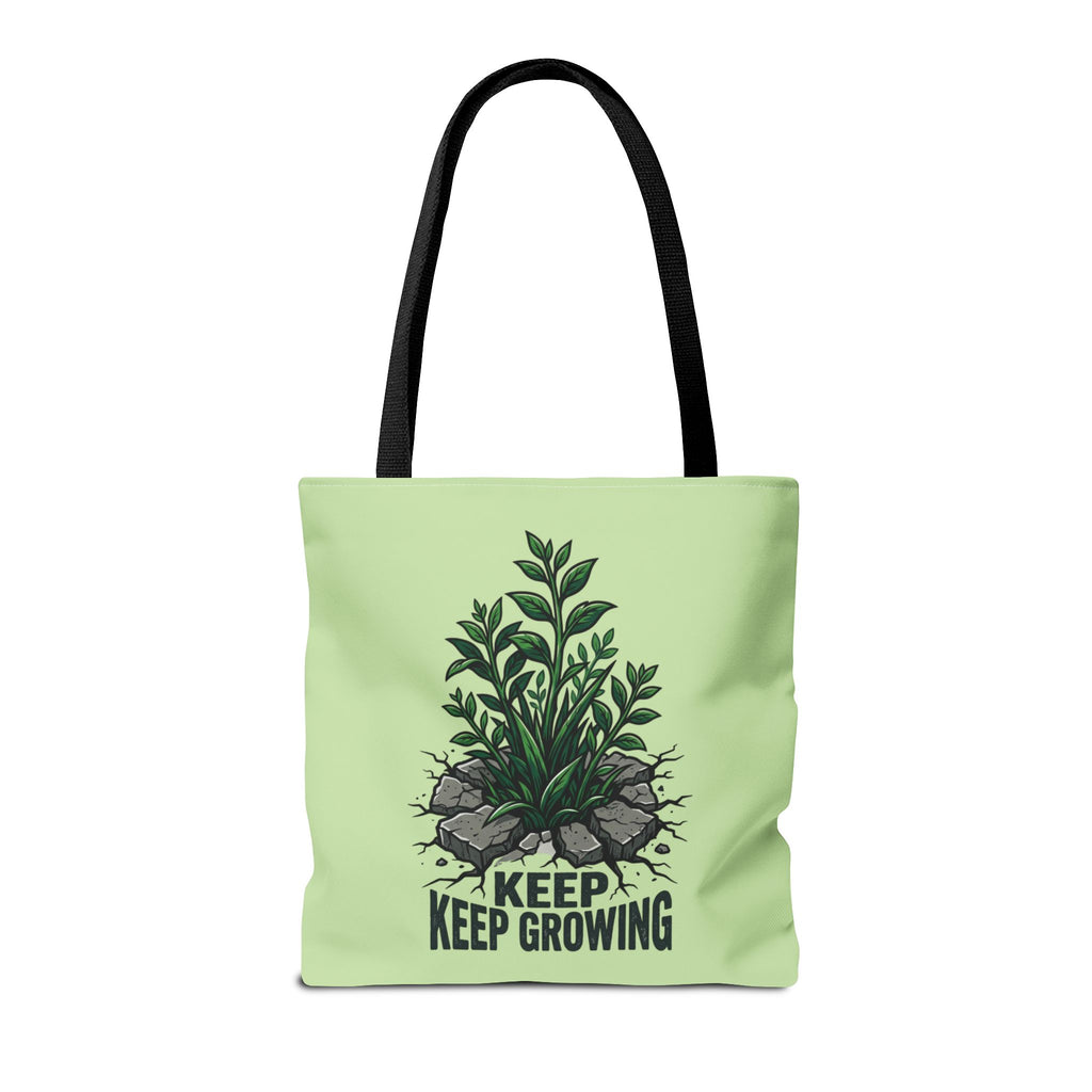 Keep Growing Plant Tote Bag — Inspirational Garden Canvas Tote