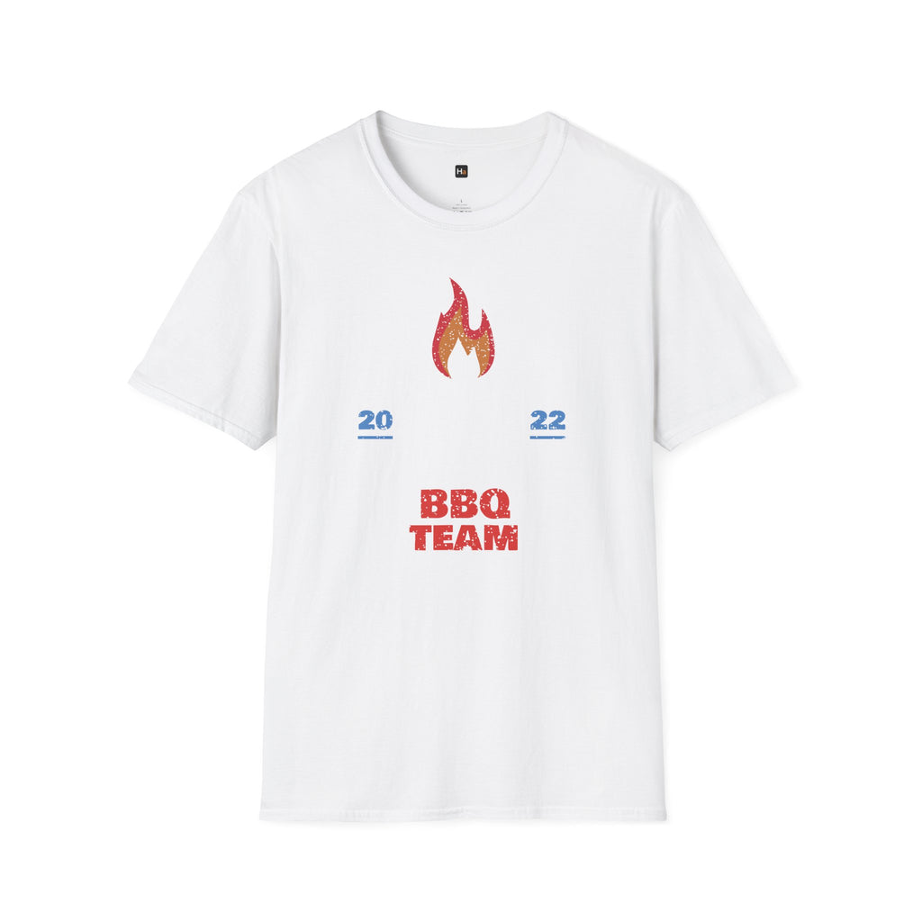 BBQ Team T‑Shirt — 2022 Flame Graphic Grill Crew Tee