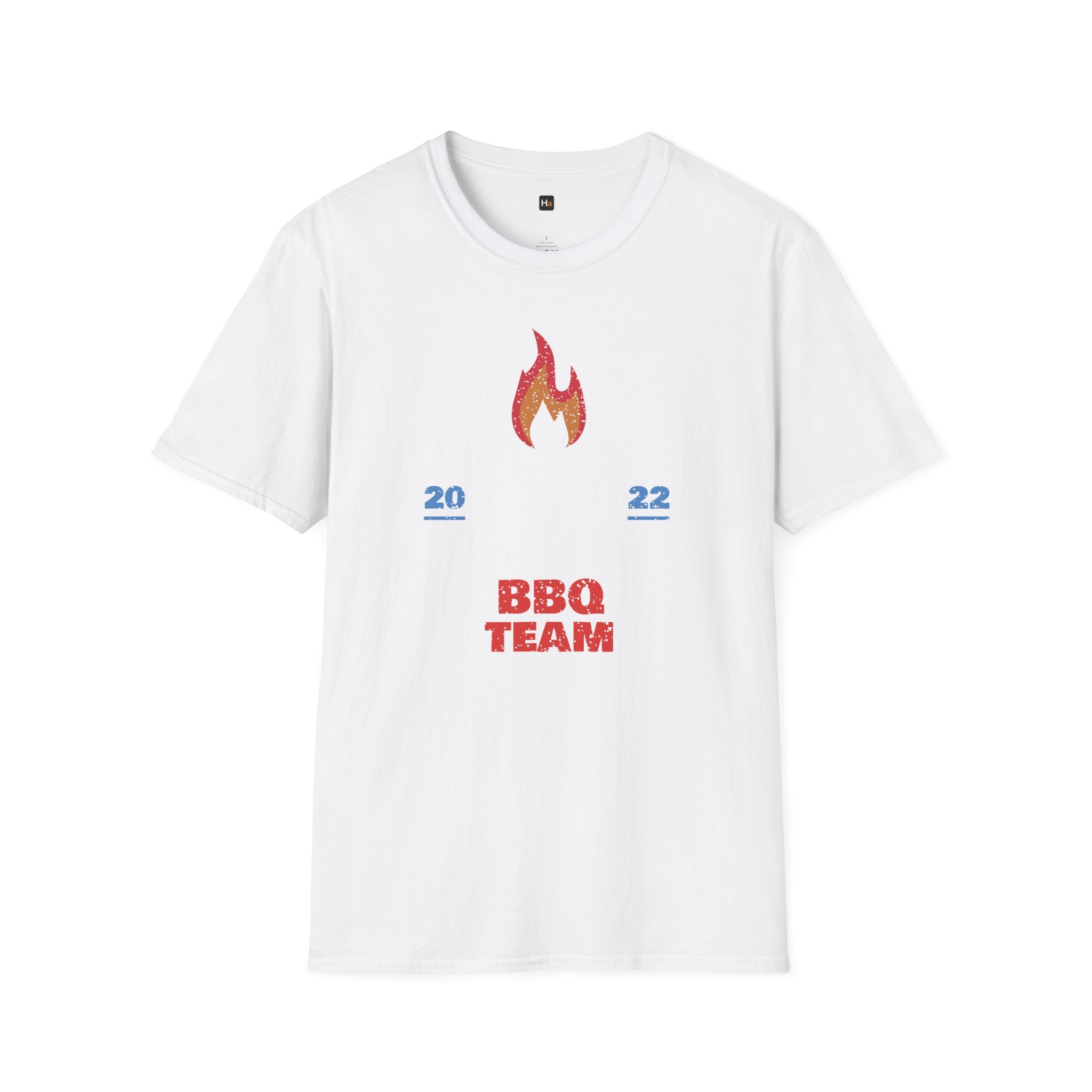 BBQ Team T‑Shirt — 2022 Flame Graphic Grill Crew Tee