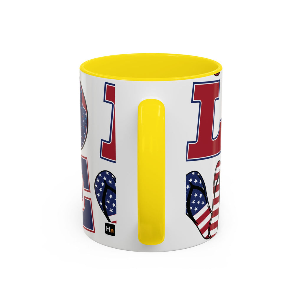 Patriotic Love Coffee Mug — 11/15oz Accent Americana Design