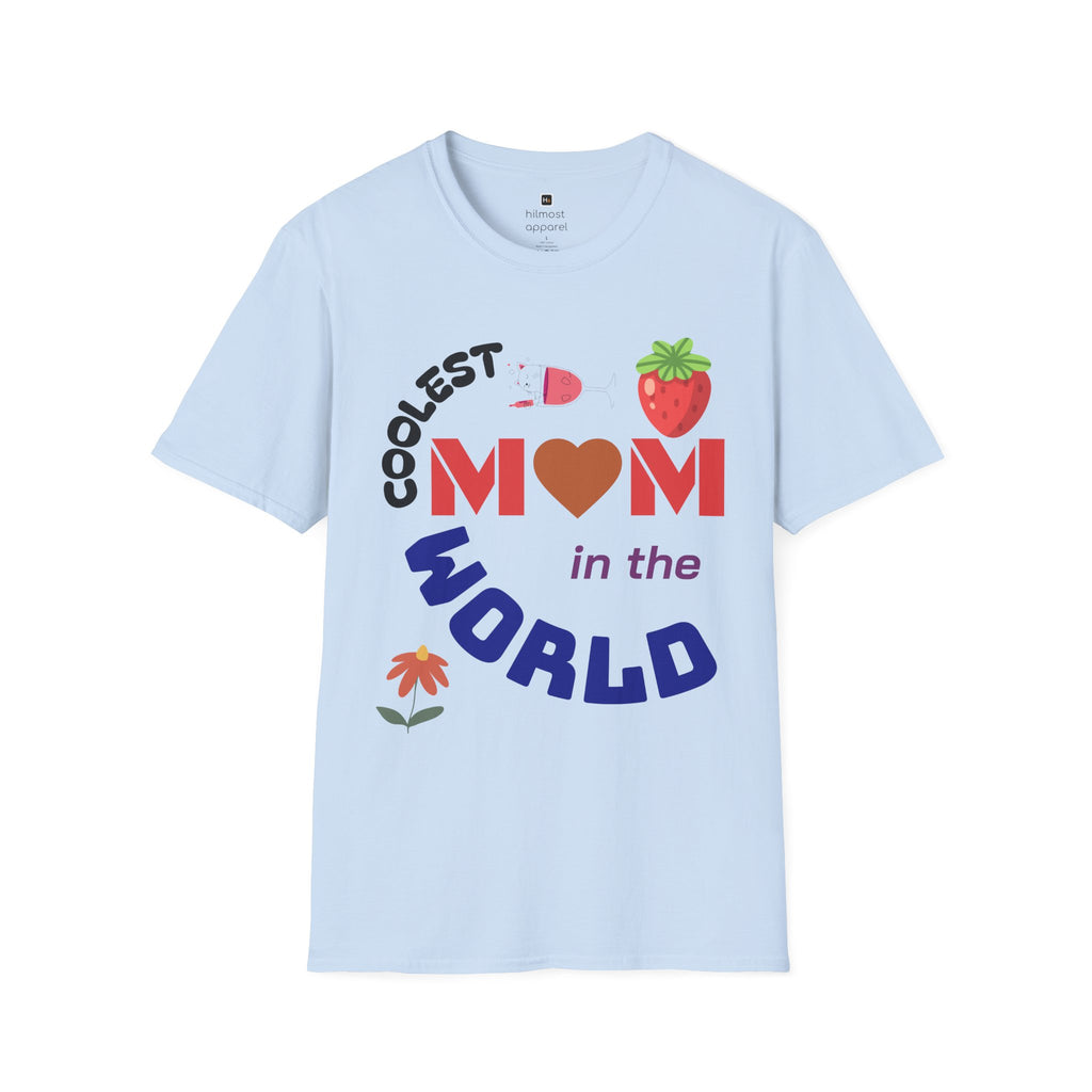 Coolest Mom in the World T-Shirt — Cute Strawberry Heart Mom Tee