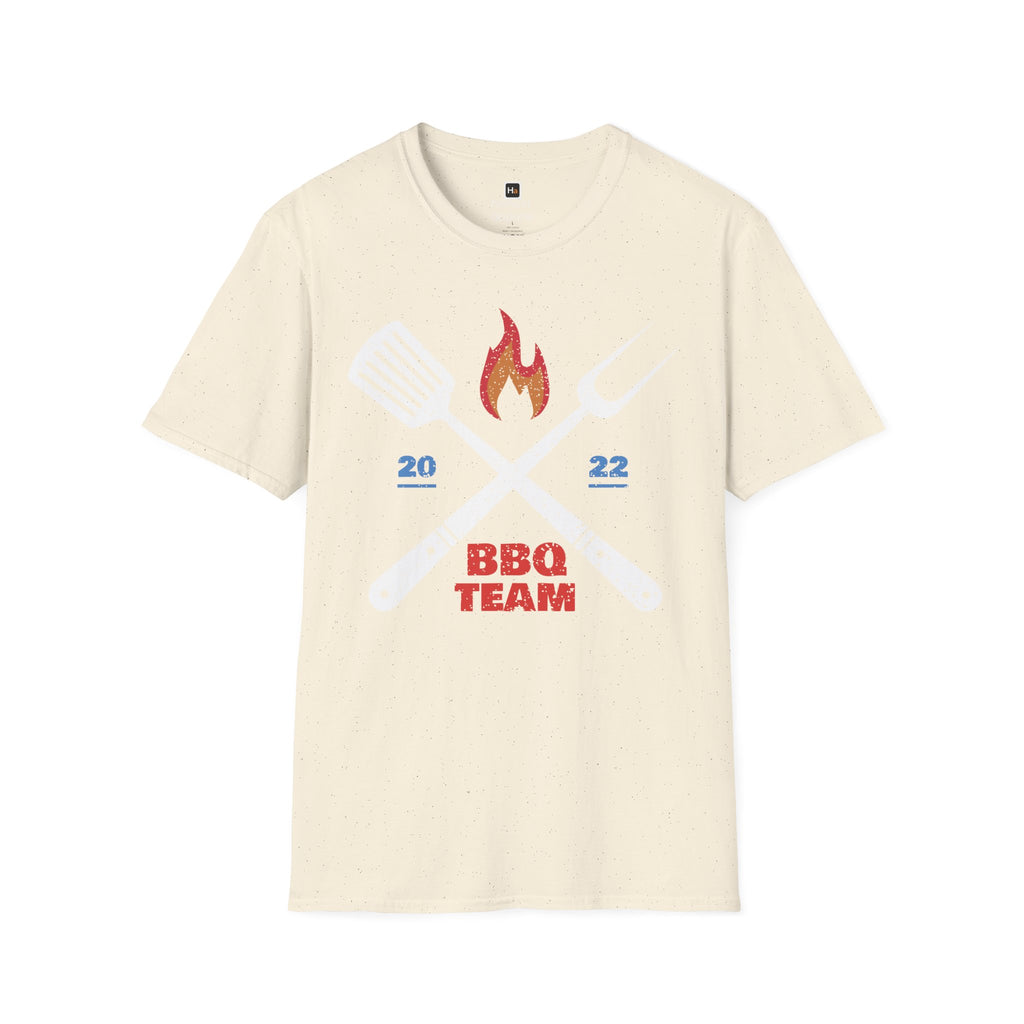 BBQ Team T‑Shirt — 2022 Flame Graphic Grill Crew Tee