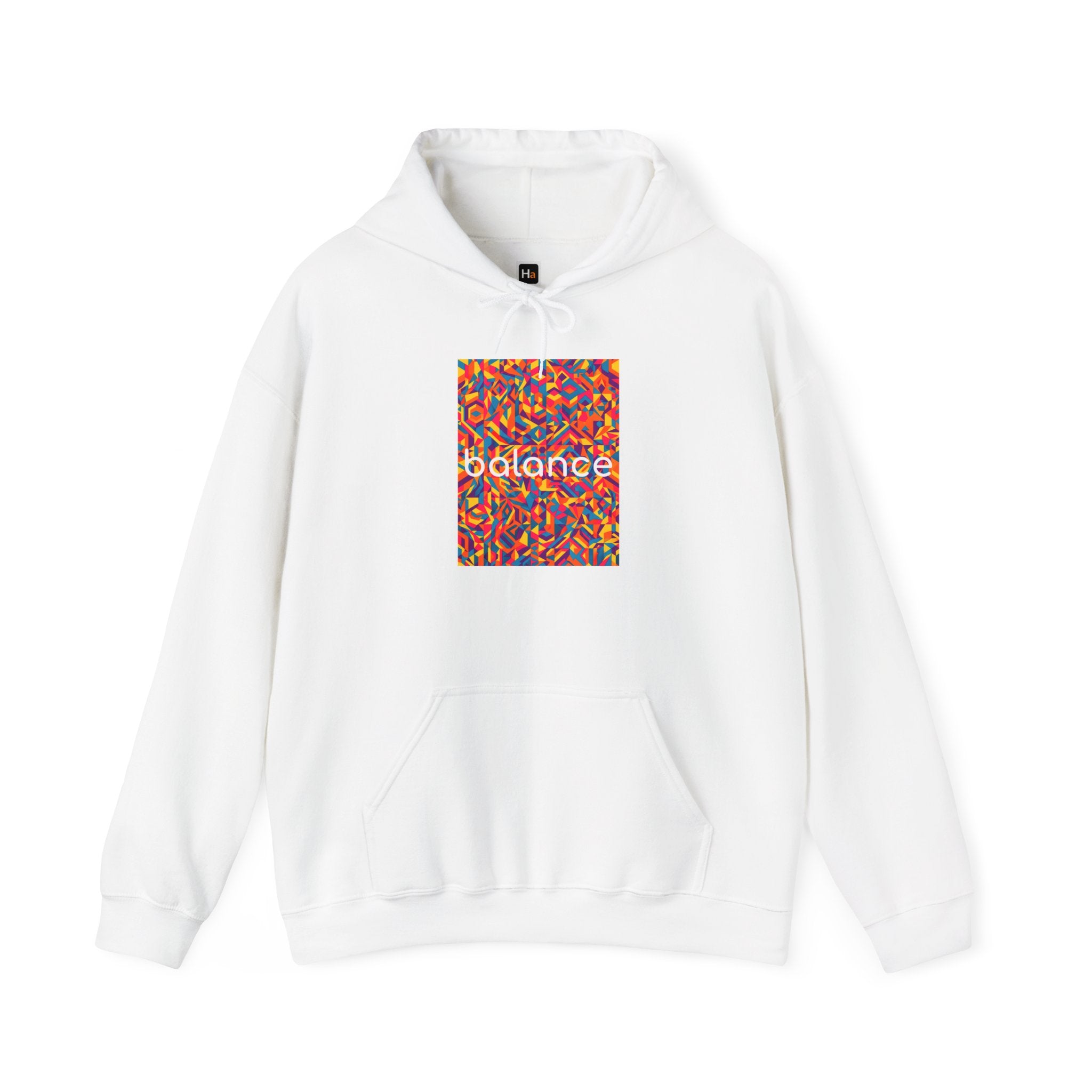 Balance Color Splash Hoodie — Abstract Multicolor Graphic Sweatshirt