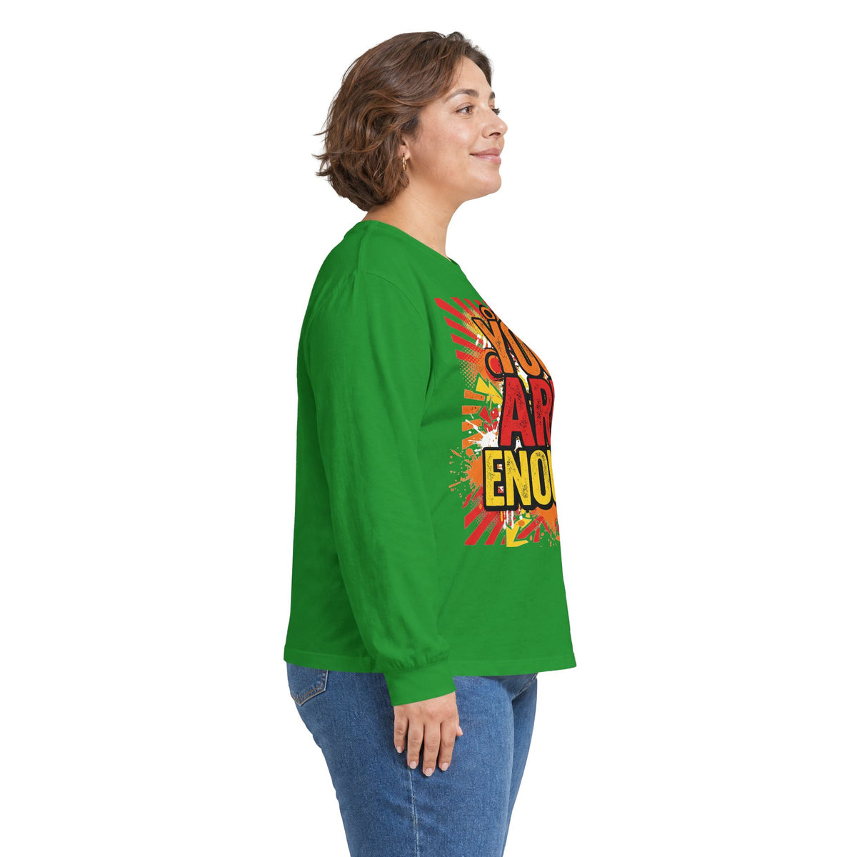 Long Sleeve Tee — "You Are Enough" Positive Affirmation Shirt