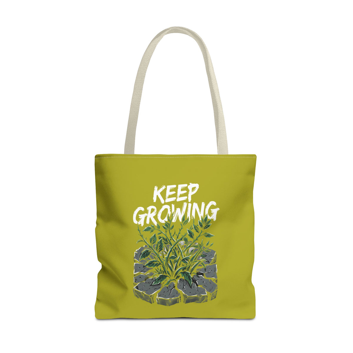Tote Bag - Resilient Sprout Botanical Tote (Plant Growing Through Rock)