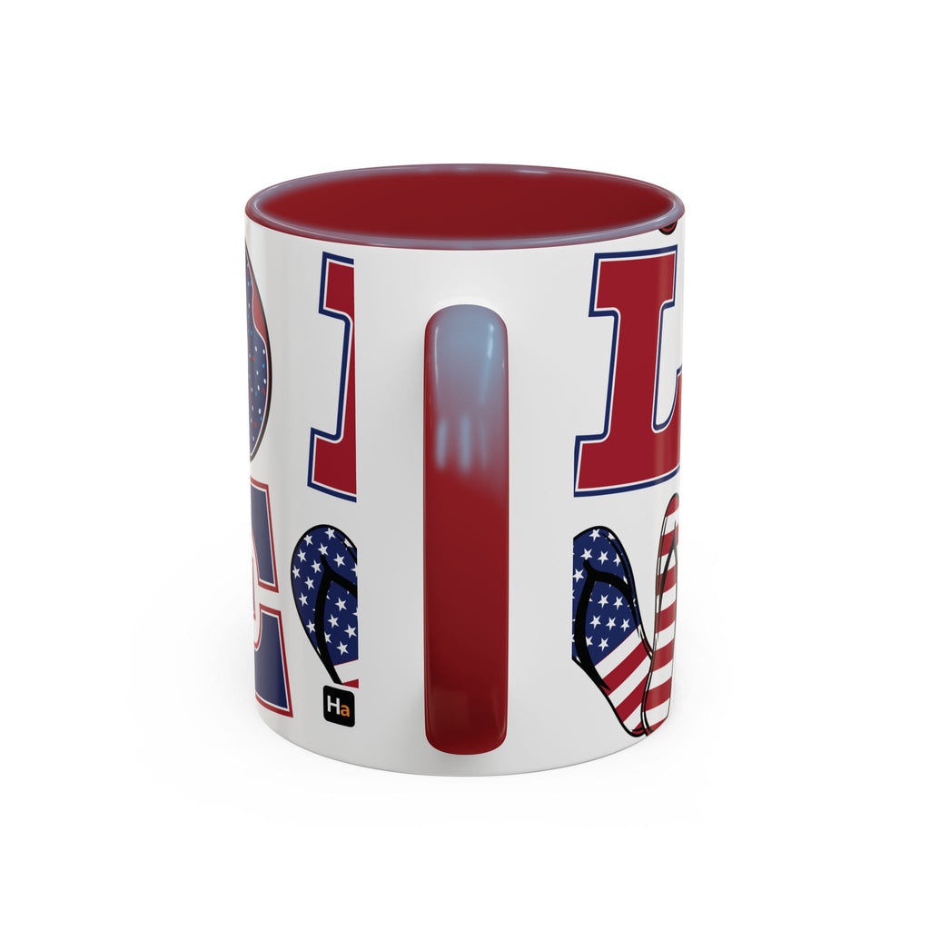 Patriotic Love Coffee Mug — 11/15oz Accent Americana Design