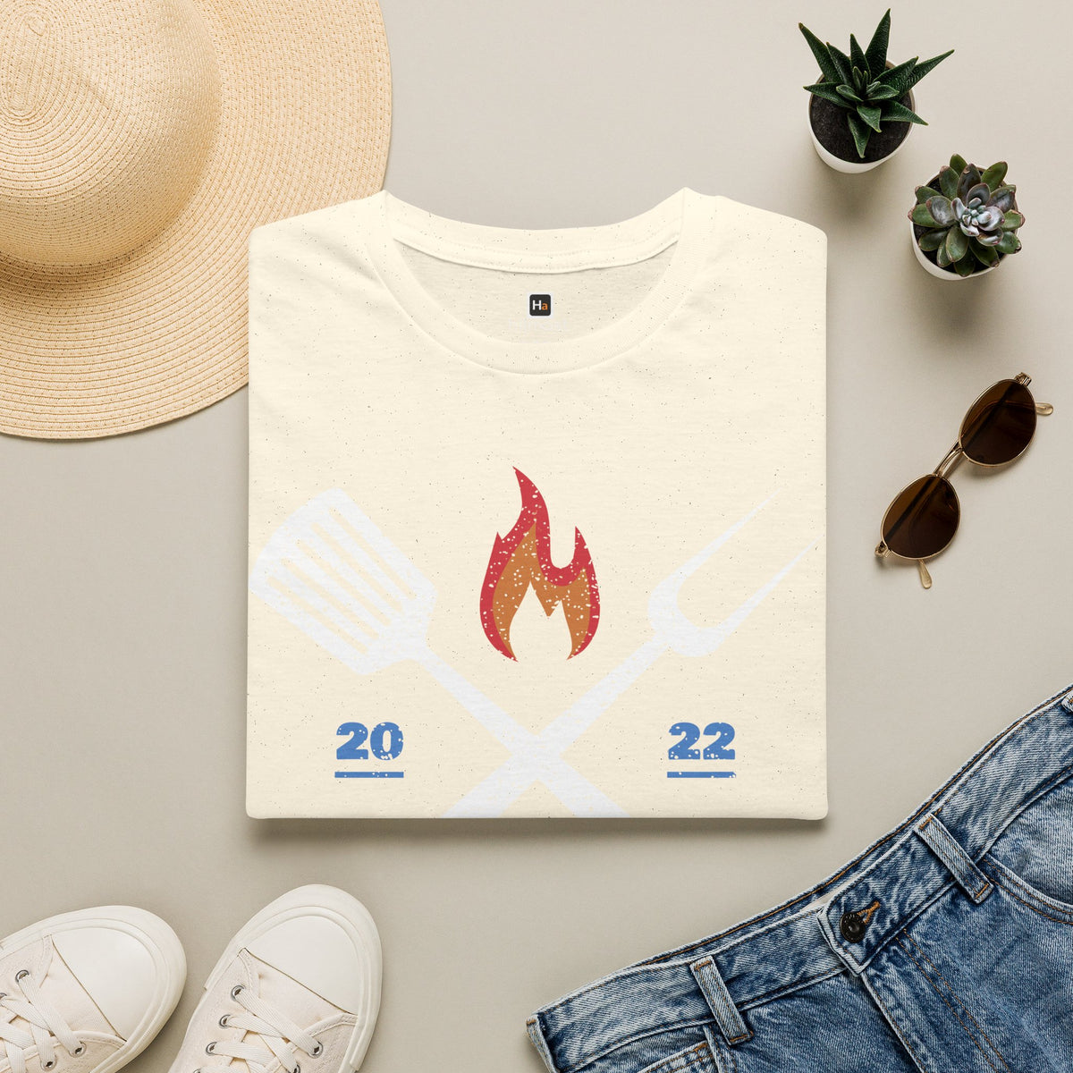 BBQ Team T-Shirt 2022 — Flame Logo Grilling Tee