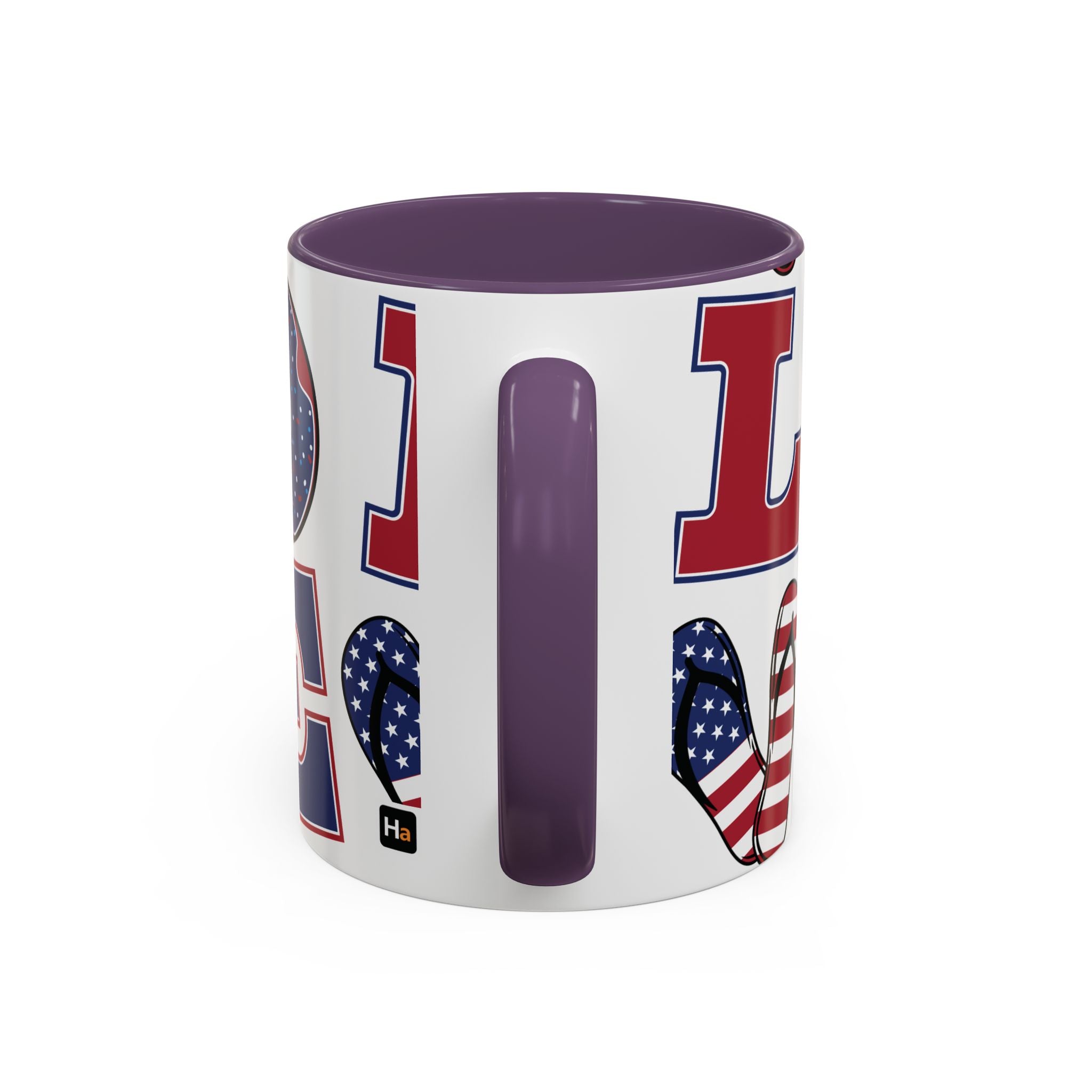 Patriotic Love Coffee Mug — 11/15oz Accent Americana Design
