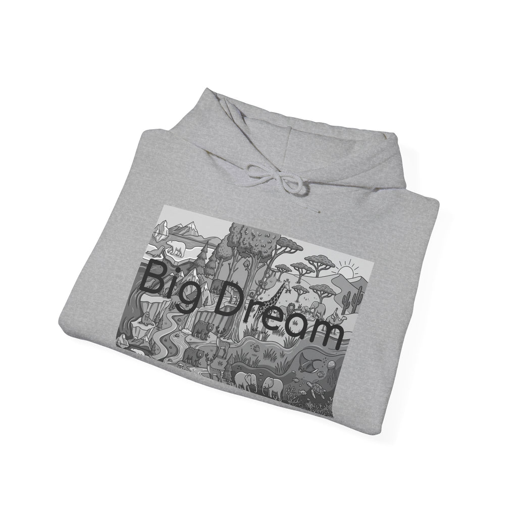 Hoodie — 'Big Dream' Graphic Hoodie with Whimsical Collage Design