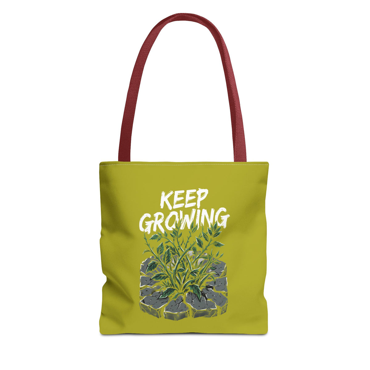 Tote Bag - Resilient Sprout Botanical Tote (Plant Growing Through Rock)
