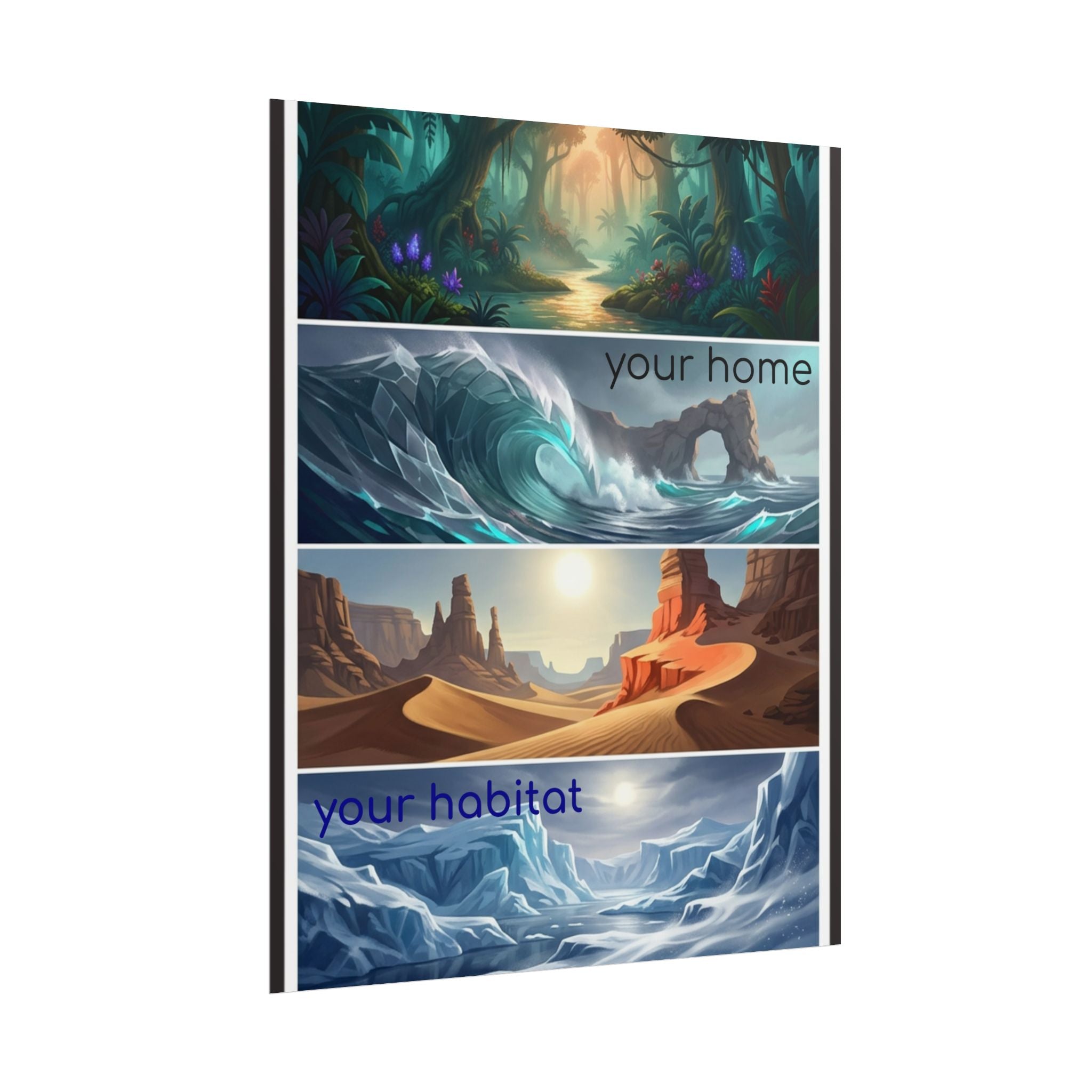 Rolled Poster — 'Your Home, Your Habitat' Fantasy Landscapes Print