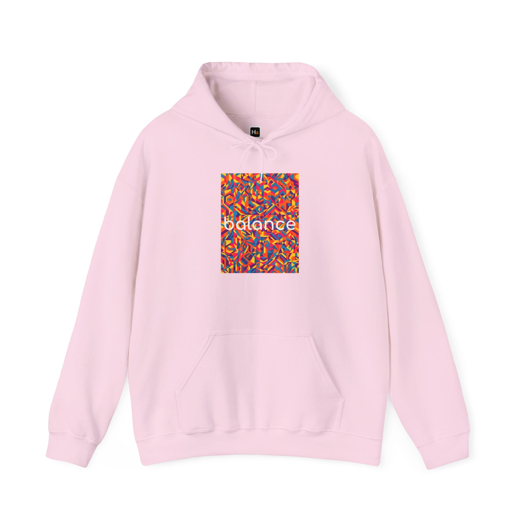 Balance Color Splash Hoodie — Abstract Multicolor Graphic Sweatshirt