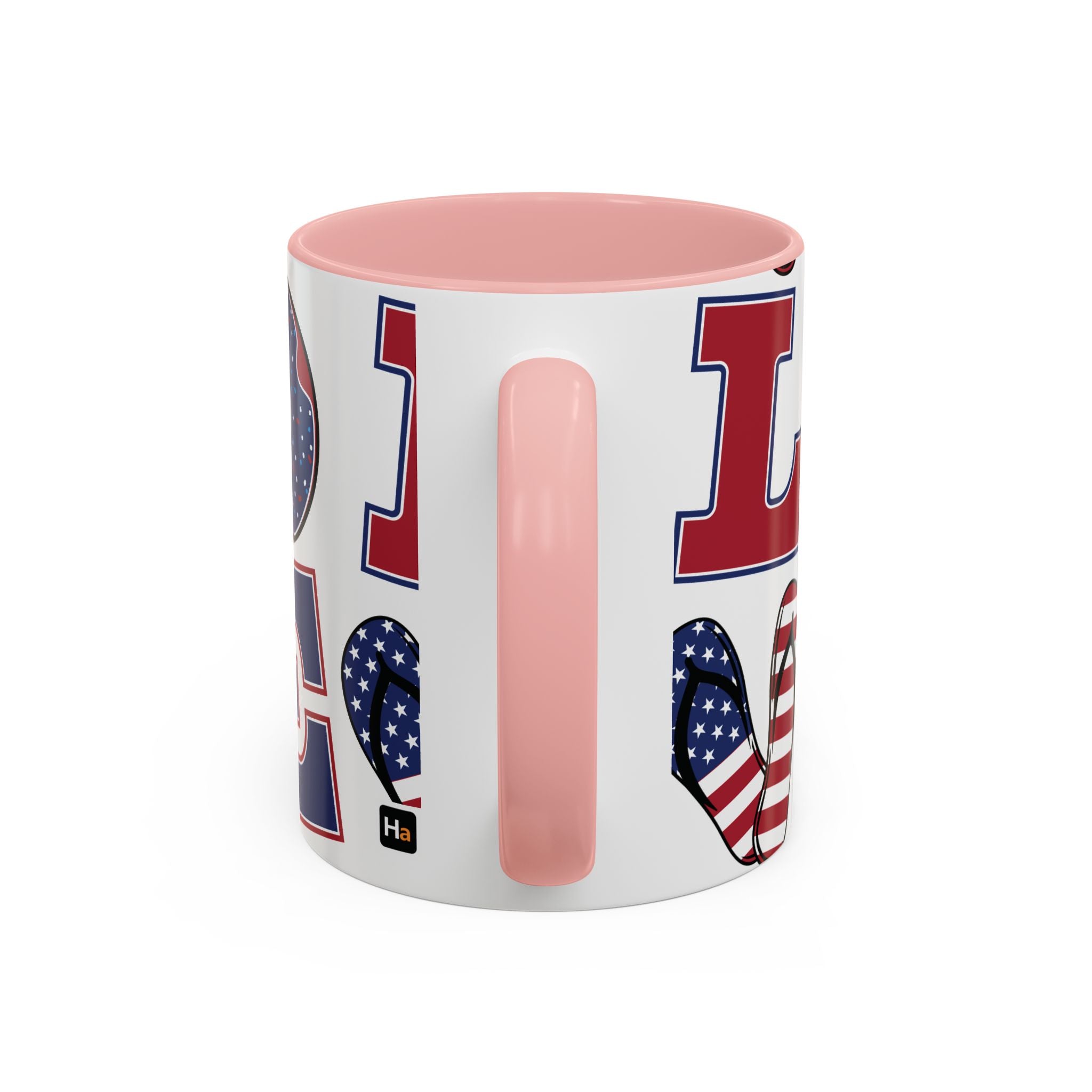 Patriotic Love Coffee Mug — 11/15oz Accent Americana Design