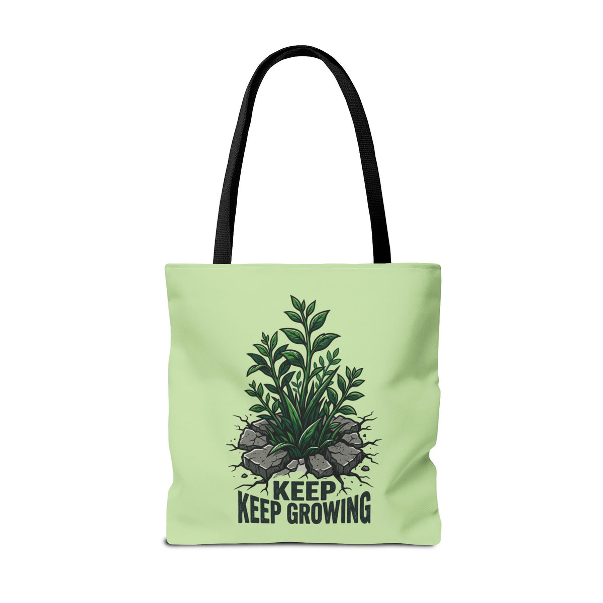 Keep Growing Plant Tote Bag — Inspirational Garden Canvas Tote
